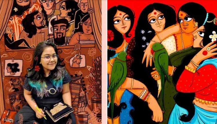 The 28-year-old Kolkata artist’s page on Instagram has over 70,000 followers
