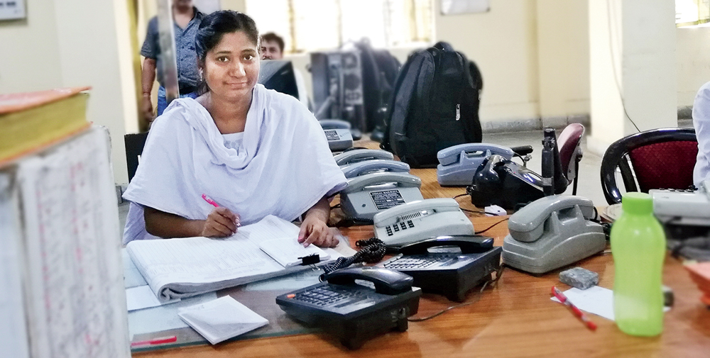 Stationmaster Debasmita Biswas