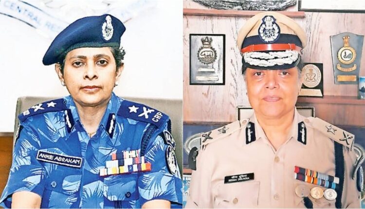 Annie Abraham (left) has been made IG of the Rapid Action Force (RAF), the specialised anti-riots unit. Seema Dhundia has been posted as Bihar sector IG.