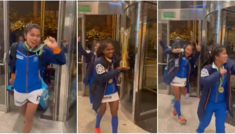 Women’s hockey team returns to India, celebrates winning FIH Nations Cup