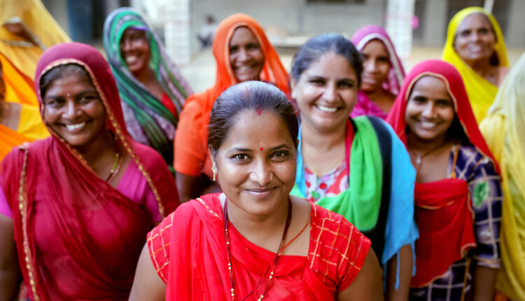Anju Salvi (in the middle), photographed with UN Women’s Second Chance Education (SCE) programme beneficiaries. The programme is helping women re-enter formal education, get vocational and skills training, and secure employment or entrepreneurial opportunities.