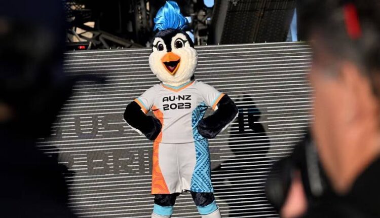 Tazuni, official mascot of the Australia and New Zealand FIFA Women's World Cup 2023, takes part in the "Unity Celebrations", which marks the 25-day countdown until the start of the tournament, on the Sydney Harbour Bridge in Sydney on June 25, 2023.